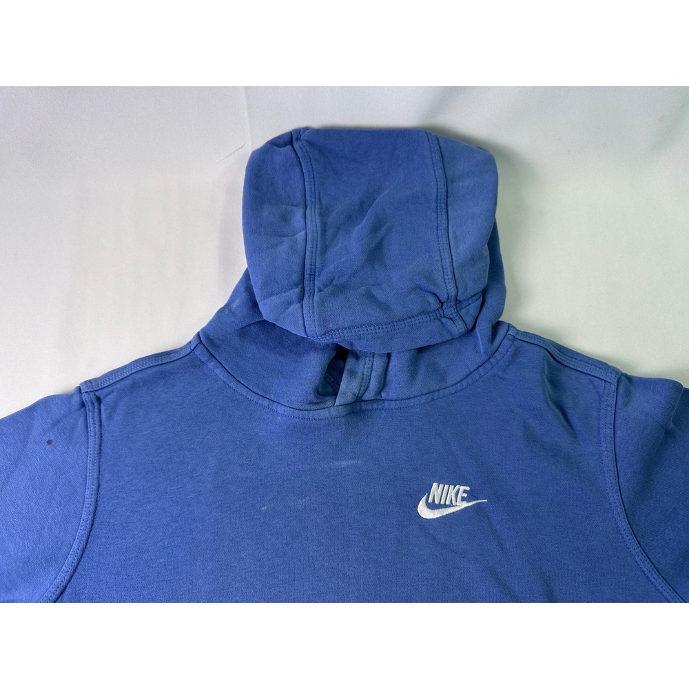 VINTAGE 90s Y2K Nike Blue Youth XL Hoodie Sweatshirt Embroidered Swoosh Classic - Picture 2 of 9